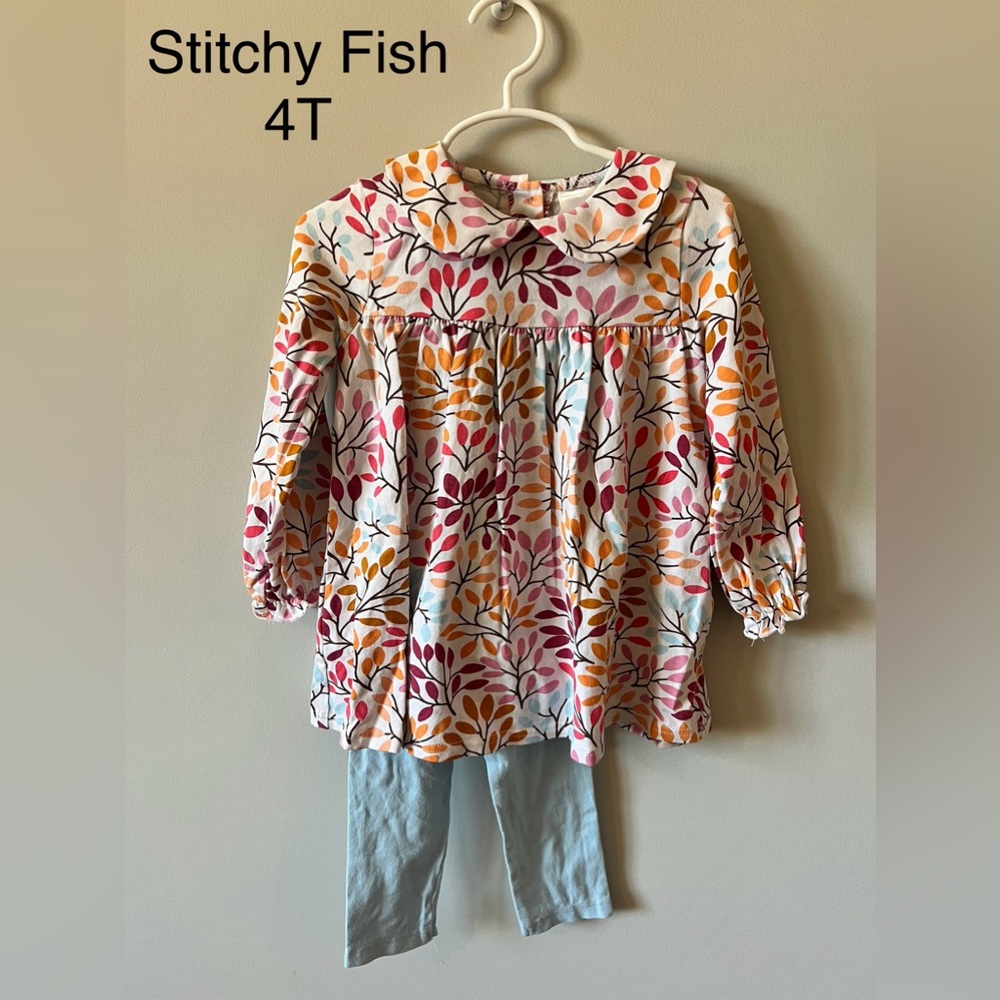 Girls Stitchy Fish outfit 4T
